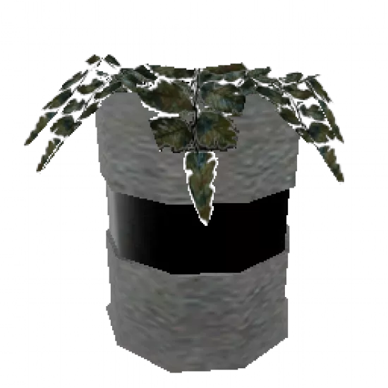 Цветок в сером горшке - №75675