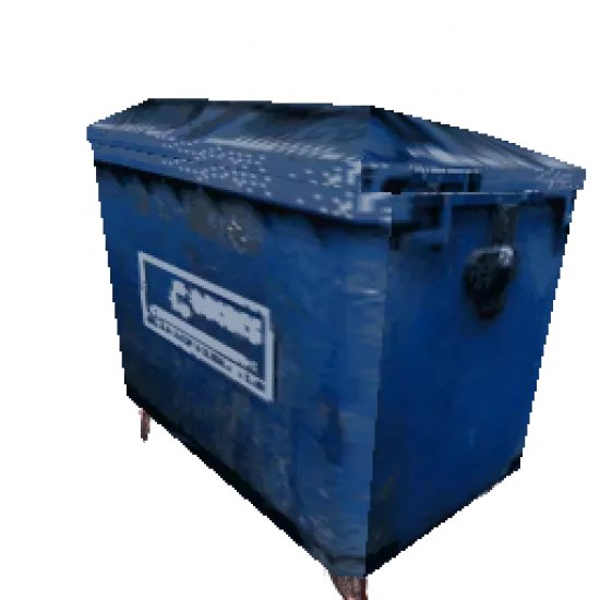 Большая синяя мусорка (объект) - №35045