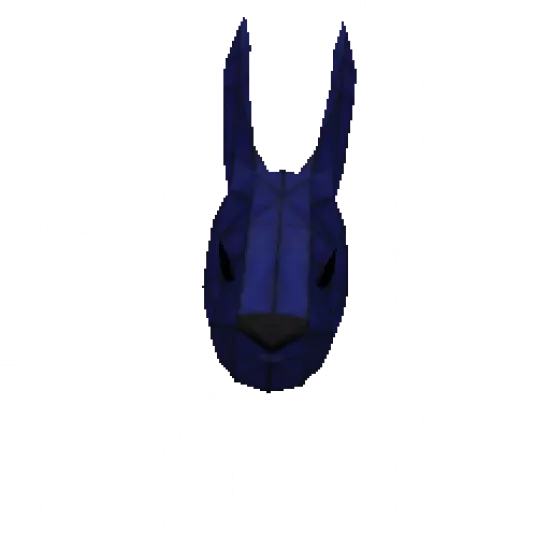 Маска кролика Синяя - №73263