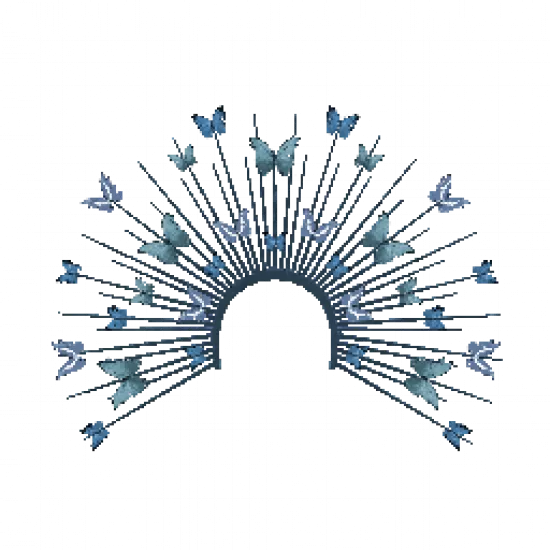 Диадема с мотивами бабочек - №73199