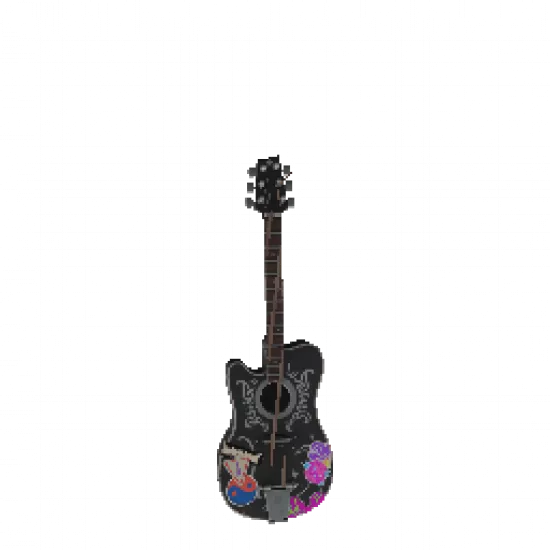 Гитара с наклейками - №77989
