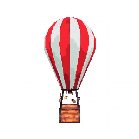 Пиксельный воздушный шар - №85403