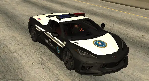 FBI Corvette C8 #2, background, на Arizona RP