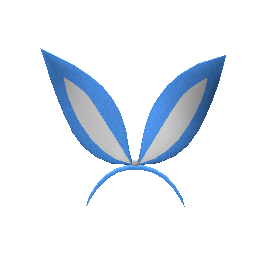 Ушки зайчика «Голубые» - №91546