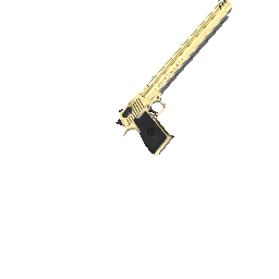Золотой длинный Desert Eagle на бедро - №91517