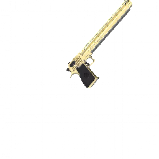 Золотой длинный Desert Eagle на бедро - №91517