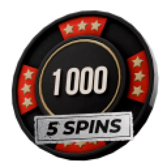 5 спинов в слот-машинах (Ставка 1000) - №92092