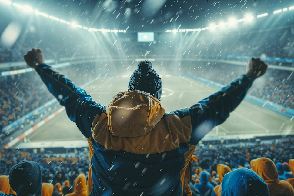 soccer-fans-cheering-stadium - №93509