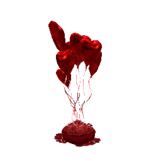 Компенсация: Клумба с шариками в виде сердца - №95441